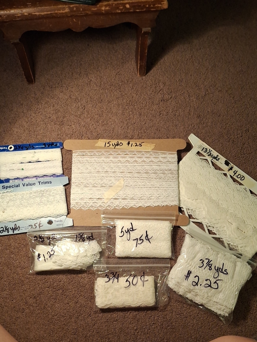 Assorted White Lace Trim